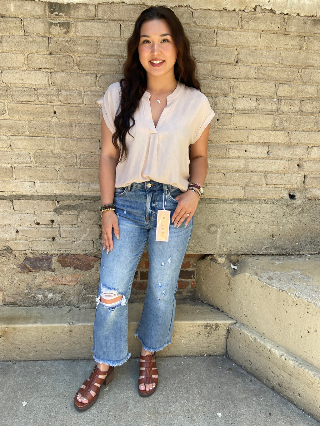 Freya Medium Wash High Rise Bootcut Risen Jeans - MK Threads Boutique