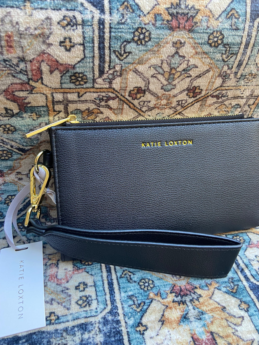 Zana Black Fold Out Wristlet Wallet Purse