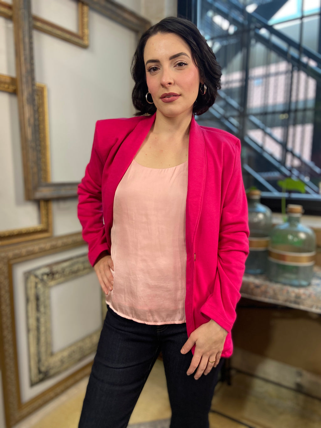 Rowan Rose Pink Satin Sleeveless Top