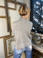 Mirana Heather Gray Turtle Neck Long Sleeve Sweater Top