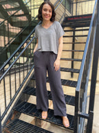 Ramona Black Oversized Cropped Top - MK Threads Boutique