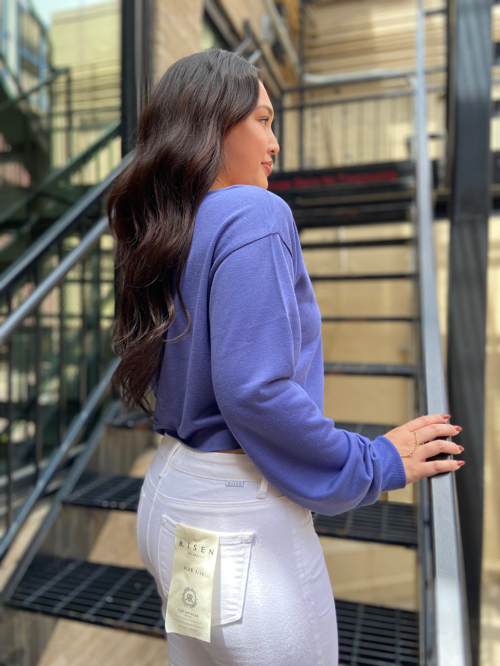 Katie Dusty Purple Thin Boat Neck Sweater - MK Threads Boutique