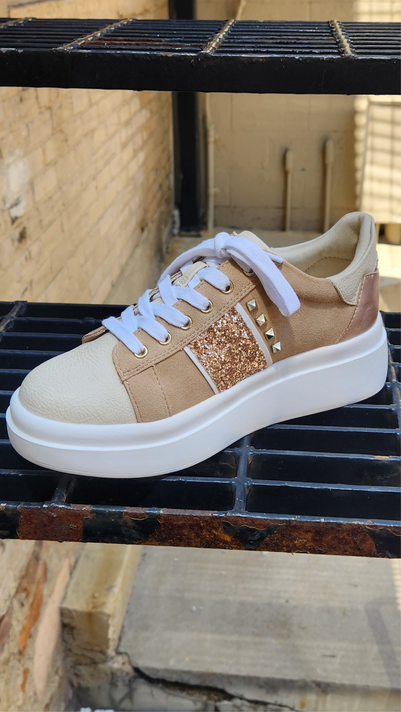Yellow Box Elvera Sand Flatform Sneakers - MK Threads Boutique