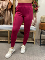 Emma Cabernet Scuba Half Zip