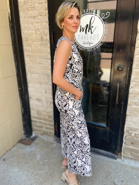 Briseis Black & White Pattern Pants