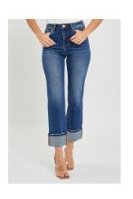 Julian Risen Plus Size Cuffed Jeans