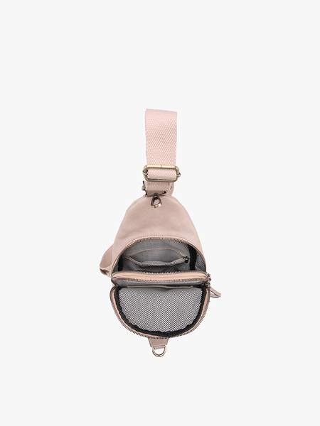 Nikki Dual Compartment Crossbody Sling Bag: Light Olive