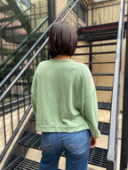 Sunshine State Of Mind Sage Cropped Sweater