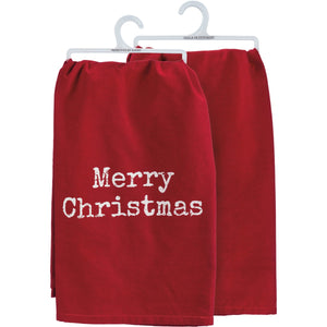 Merry Christmas Red Kitchen Towel