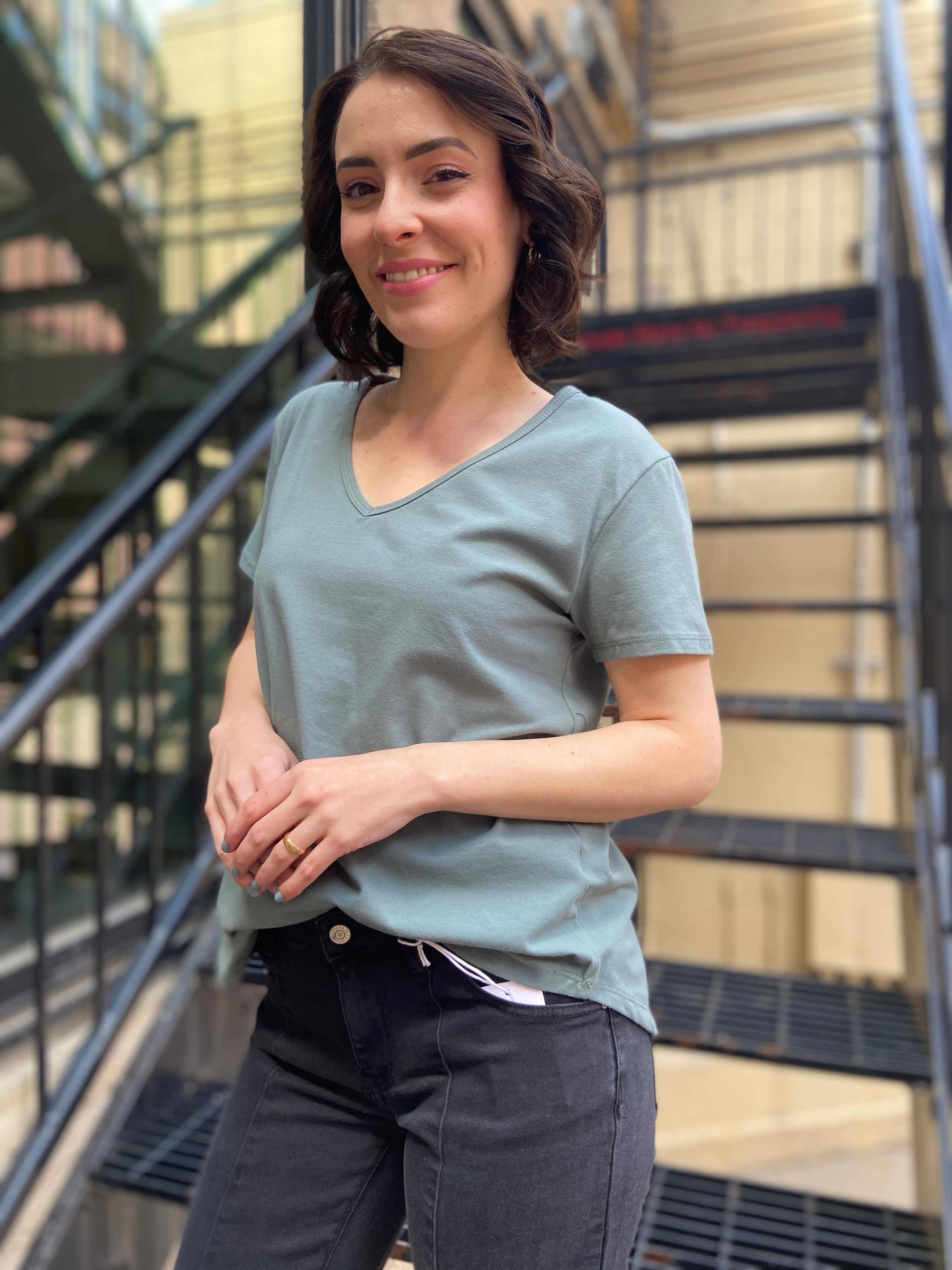 Thea Teal Short Sleeve Full Length Top - MK Threads Boutique