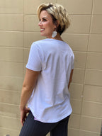 Thea White Short Sleeve Full Length Top - MK Threads Boutique