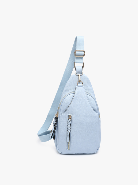 Nikki Dual Compartment Crossbody Sling Bag: Light Olive