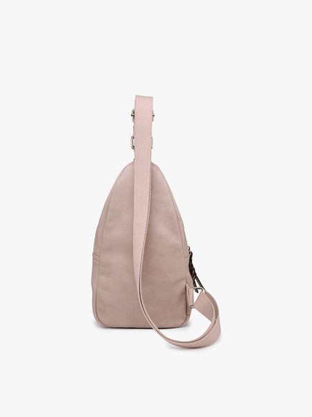 Nikki Dual Compartment Crossbody Sling Bag: Light Olive