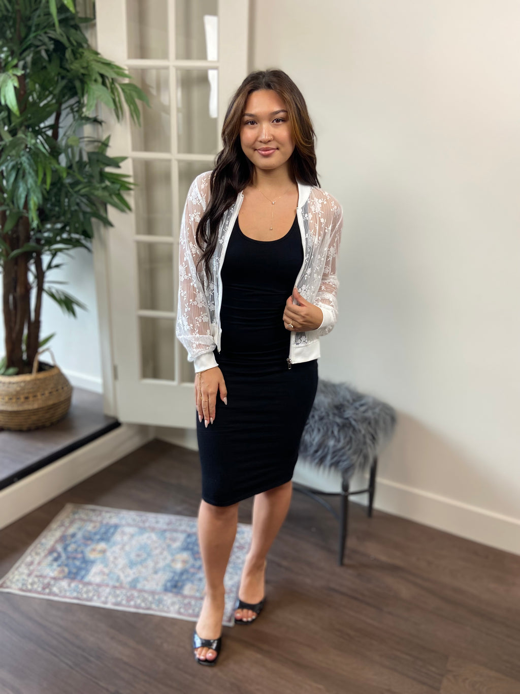 Rosey Black Racerback Midi Dress - MK Threads Boutique