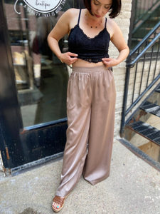 Sally CoCo Satin Wide Leg Pants