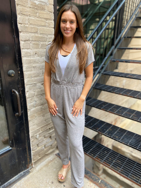 Jessie Warm Grey Jumpsuit