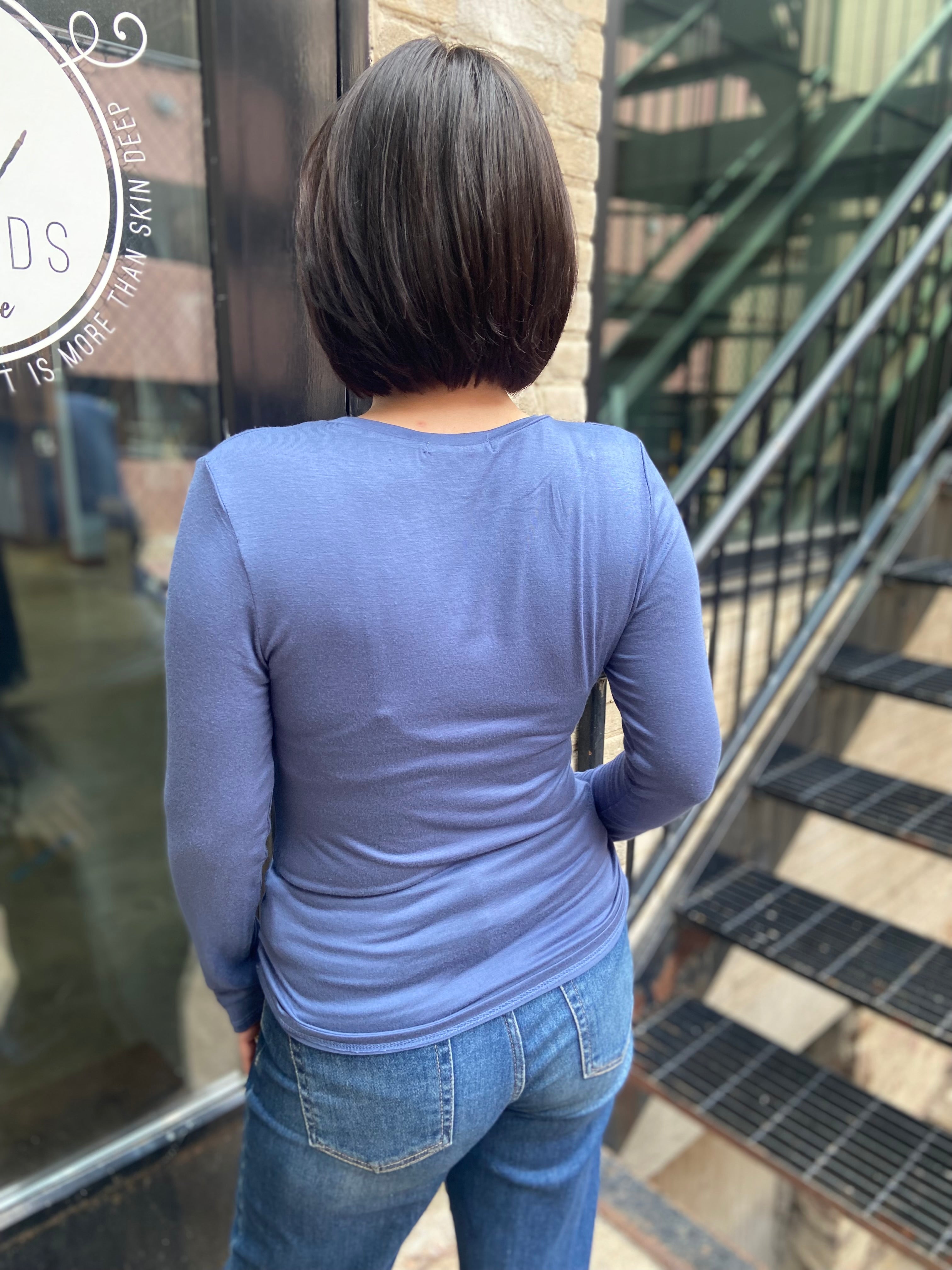 Ryan Dark Blue Relaxed Long Sleeve