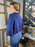 Scarlett Navy Blue Half Zip Sweater