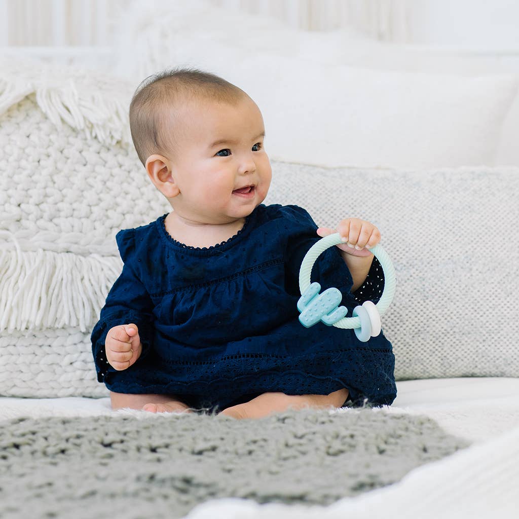 Ritzy Rattle™ Silicone Teether Rattles: Dino