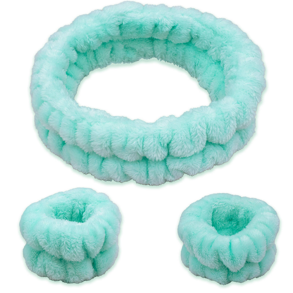 Spa Headband - Skincare Headband & Wristband Set: Cotton Candy Tie Dye