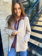 Abi Taupe Oversized Blazer