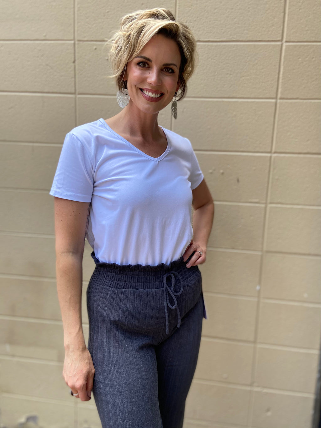 Thea White Short Sleeve Full Length Top - MK Threads Boutique