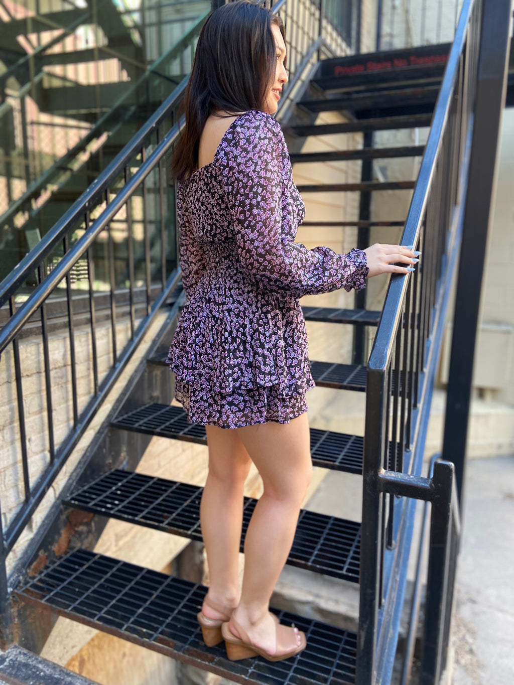 Sky Black Long Sleeve  Mini Dress - MK Threads Boutique
