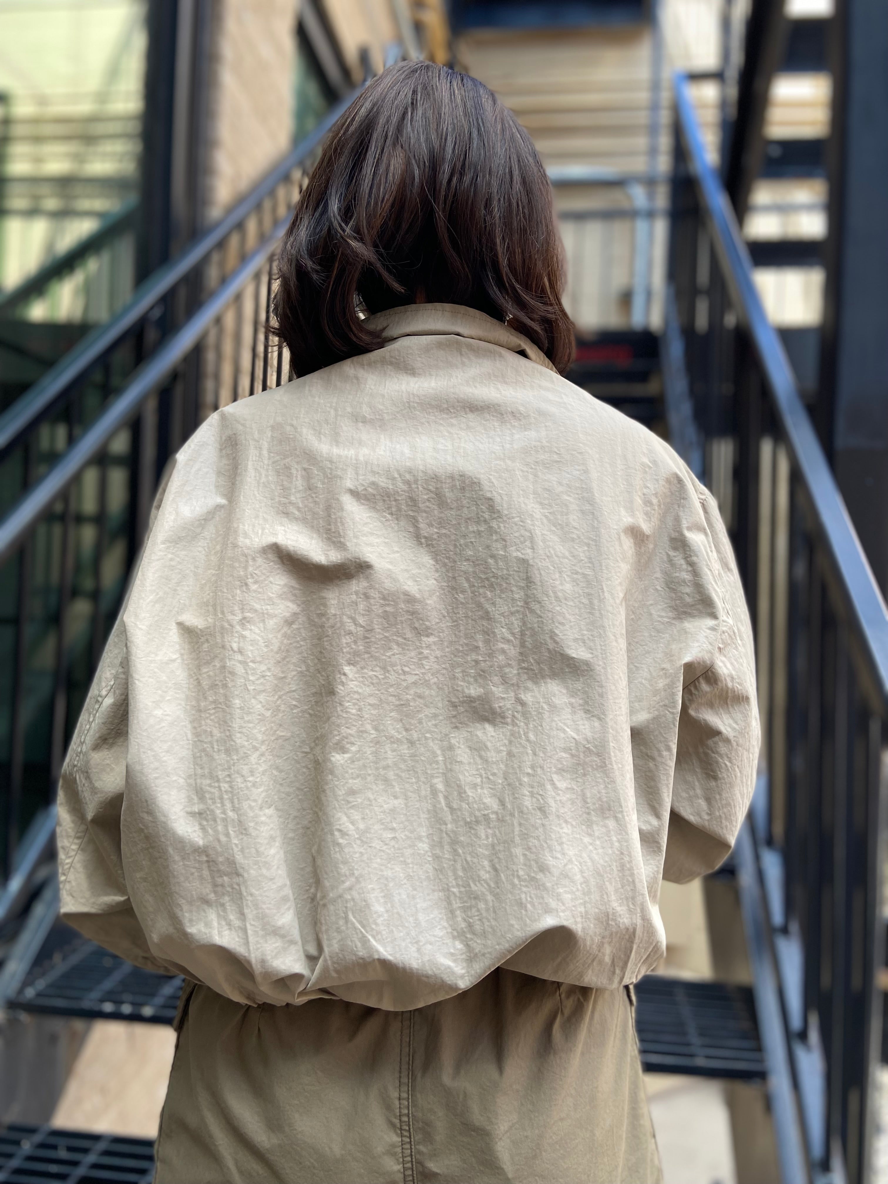 Lauri Taupe Oversized Zip Up Wind Breaker - MK Threads Boutique