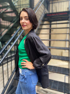Una Black Linen Blazer