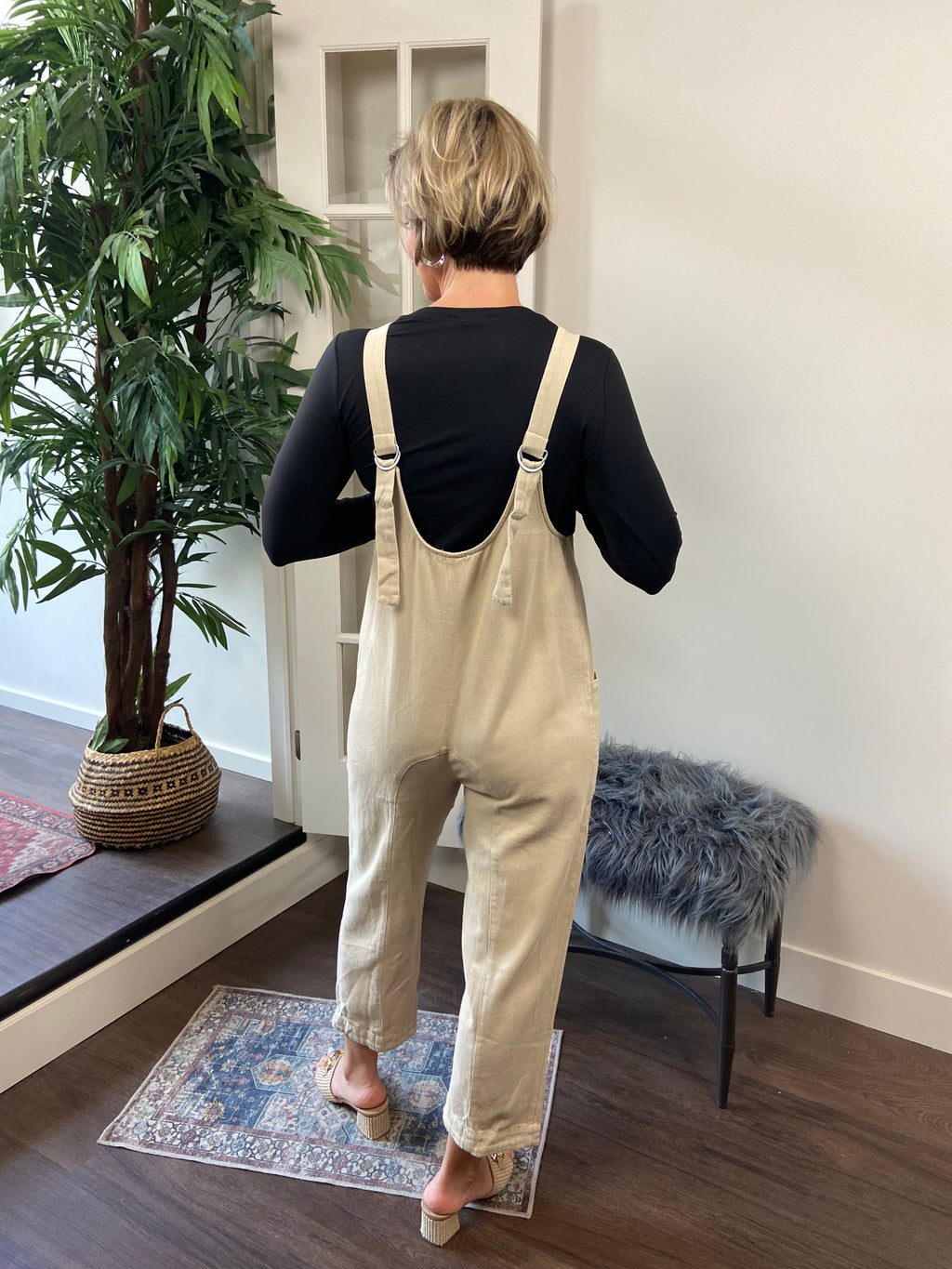 Miya Taupe Pocket Jumpsuit - MK Threads Boutique