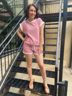 Wally Red/White Striped Sleeveless Top & Shorts Set - MK Threads Boutique