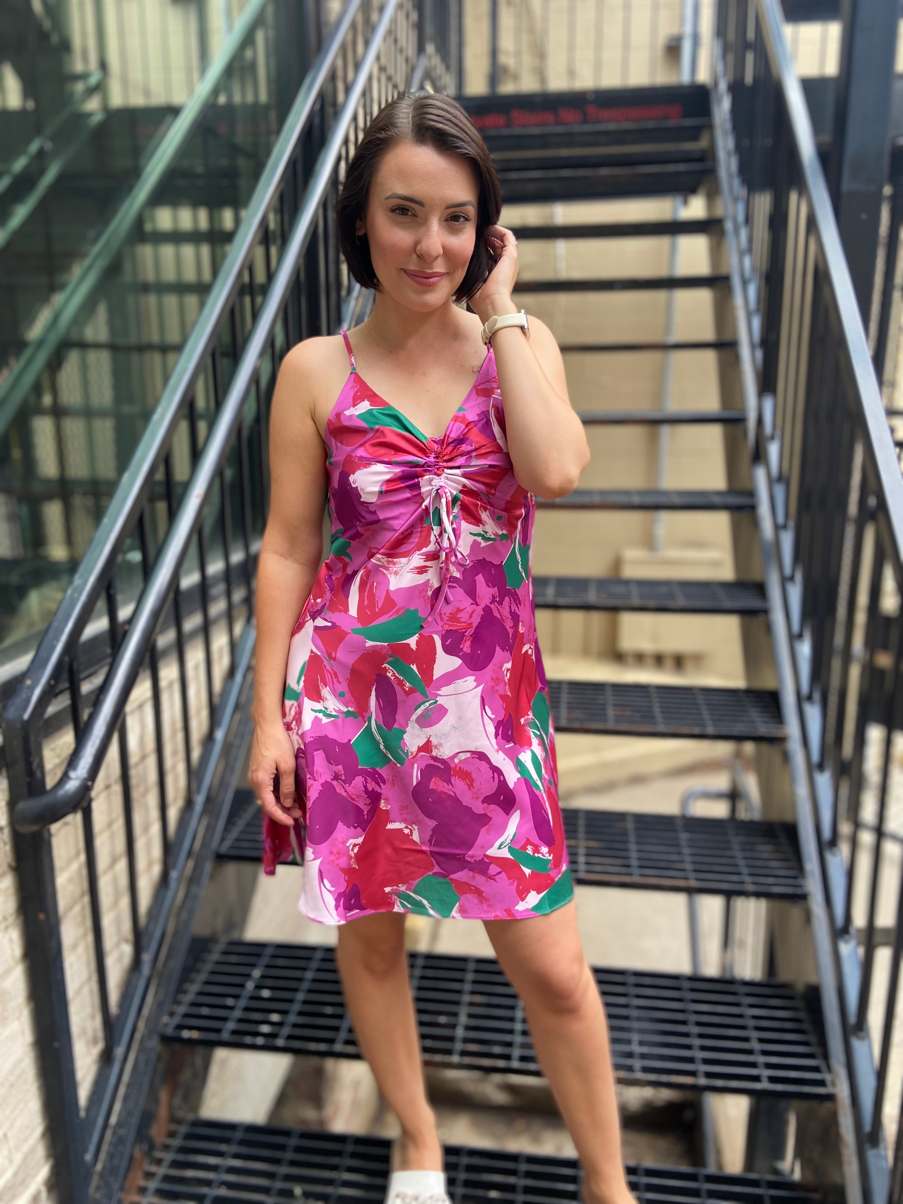 CiCi Purple Satin Mini Dress