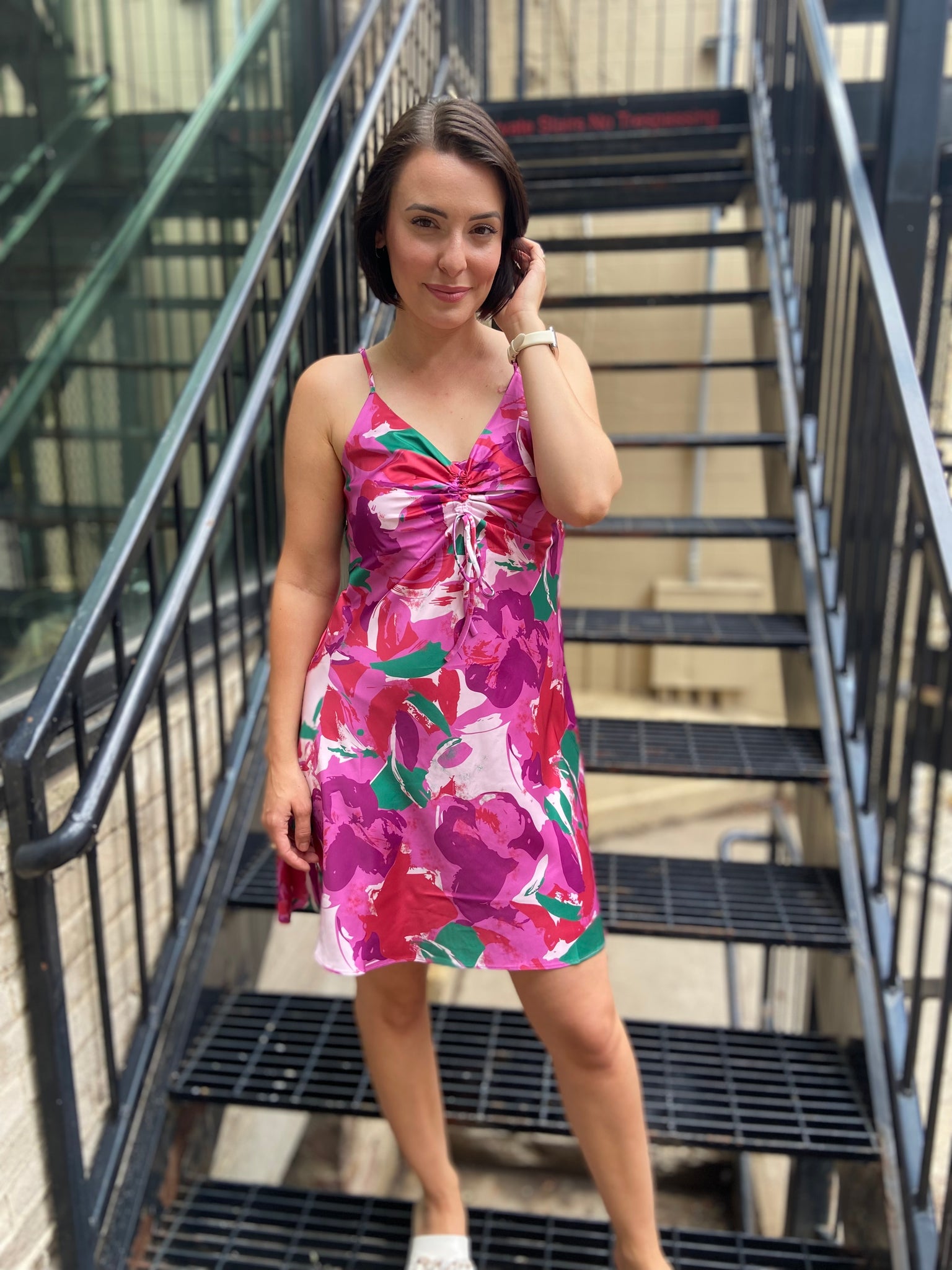 CiCi Purple Satin Mini Dress