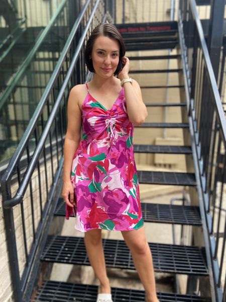 CiCi Purple Satin Mini Dress
