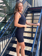 Introducing the elegant and exclusive Ventura Black Fitted Tank Dress. Show off your sophisticated style with this sleeveless, fitted dress that effortlessly hugs your curves. Perfect for any occasion, this dress is a must-have for any fashion-forward wardrobe.

Ventura Black Fitted Tank Dress
Sleeveless
Round Neck
Fitted
