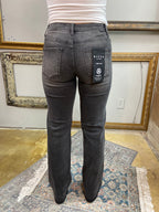 Anez Black Star Straight Leg Risen Jeans