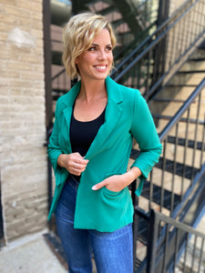 Ellie Emerald 3/4 Sleeve Blazer