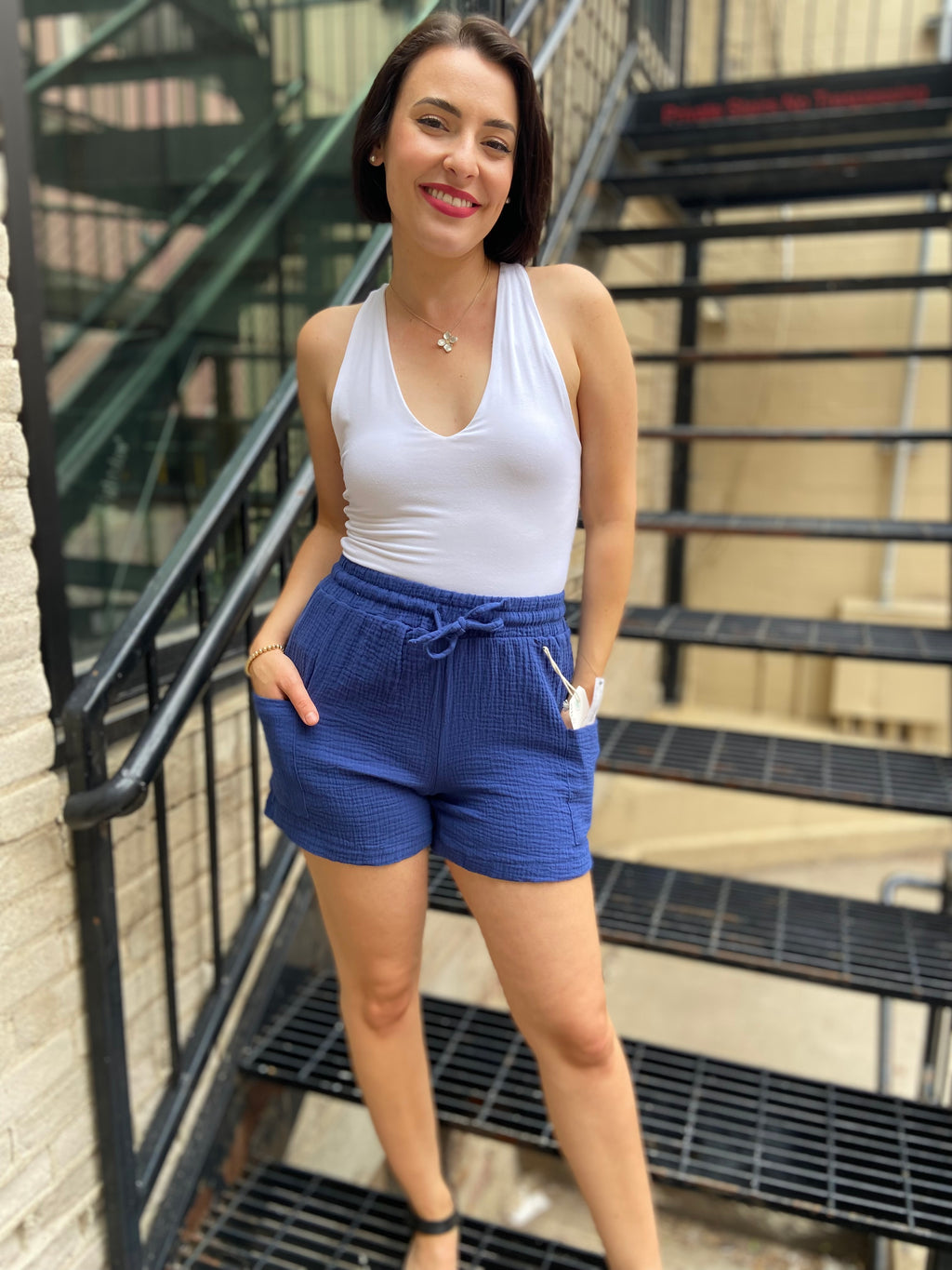 Monroe Navy Shorts