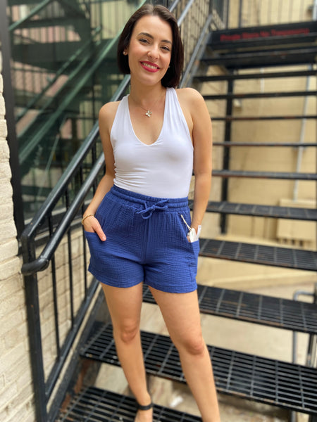 Monroe Navy Shorts
