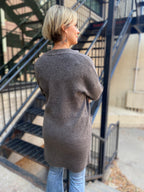 Jackie Dark Mocha Open Cardigan