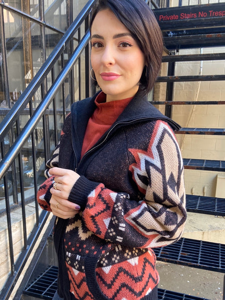 Santa Fe Aztec Sweater Jacket