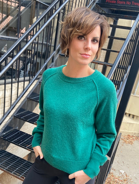 Always Welcome Pine Green Sweater