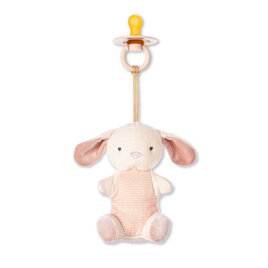 Bitzy Pal Natural Rubber Pacifier & Plush: Bear