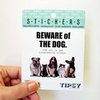 Beware Of The Dog Vinyl Sticker - MK Threads Boutique