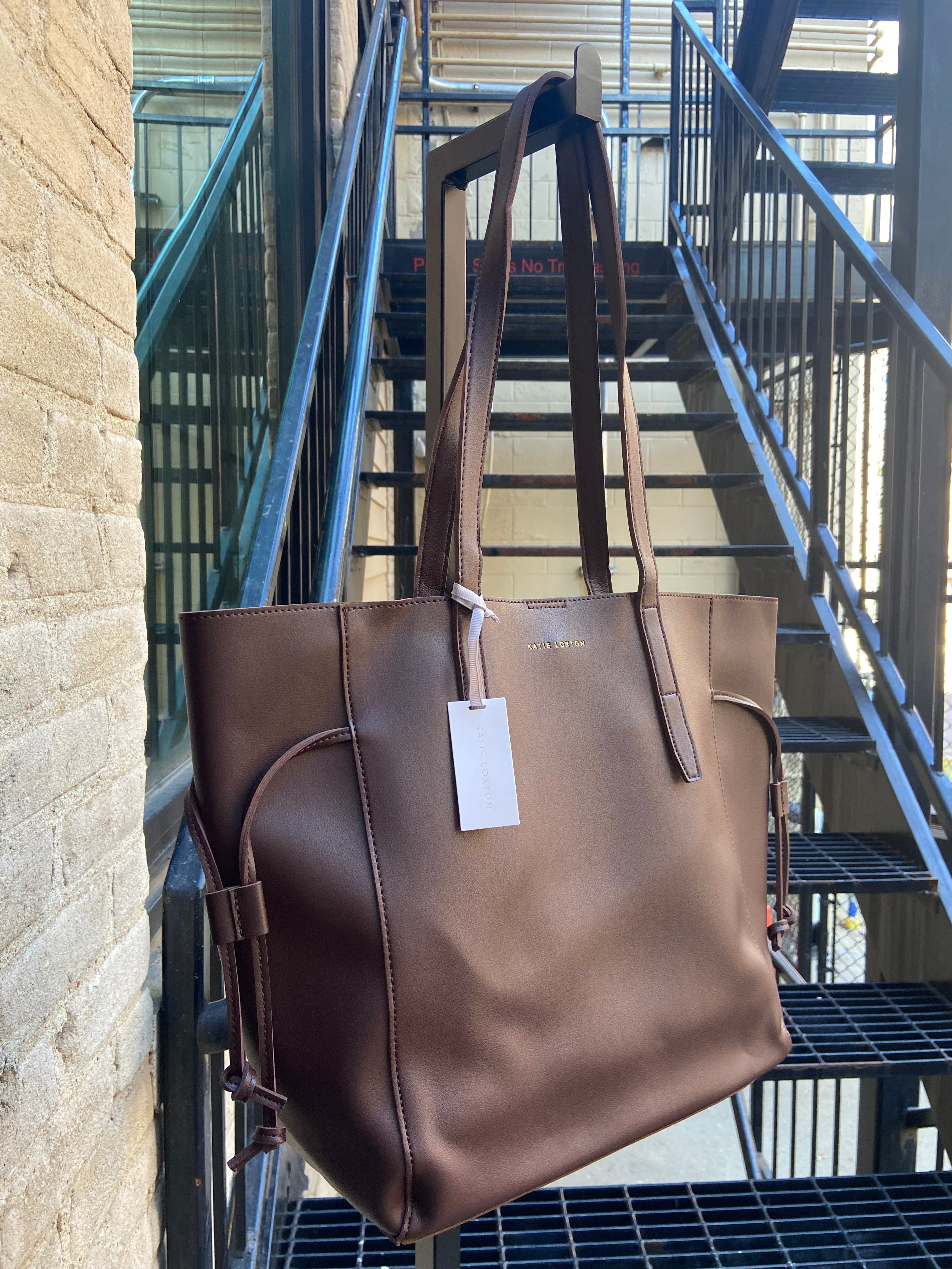Ashley Chocolate Brown Tote Bag
