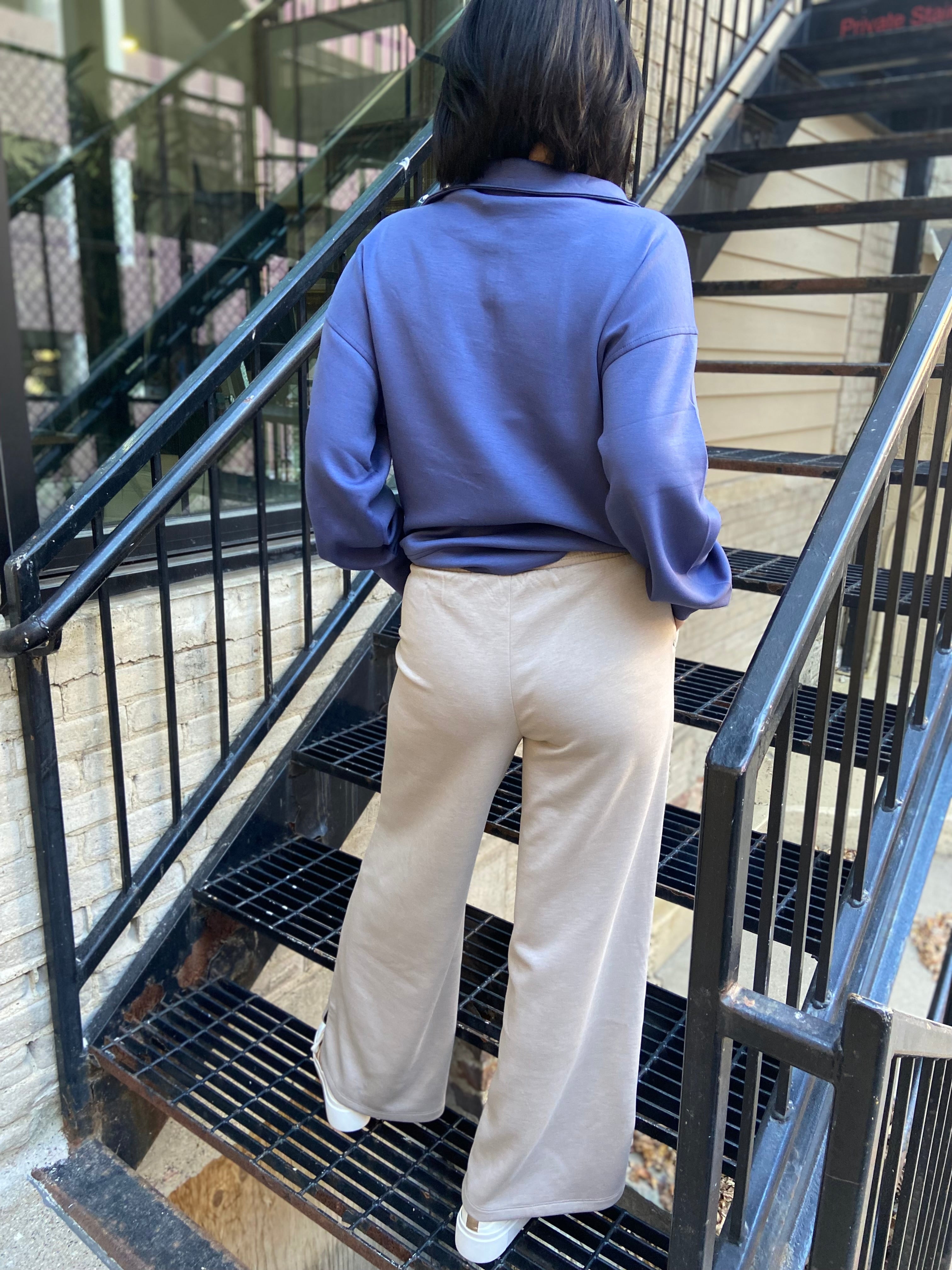 Romi Ash Mocha Scuba Drawstring Sweatpants