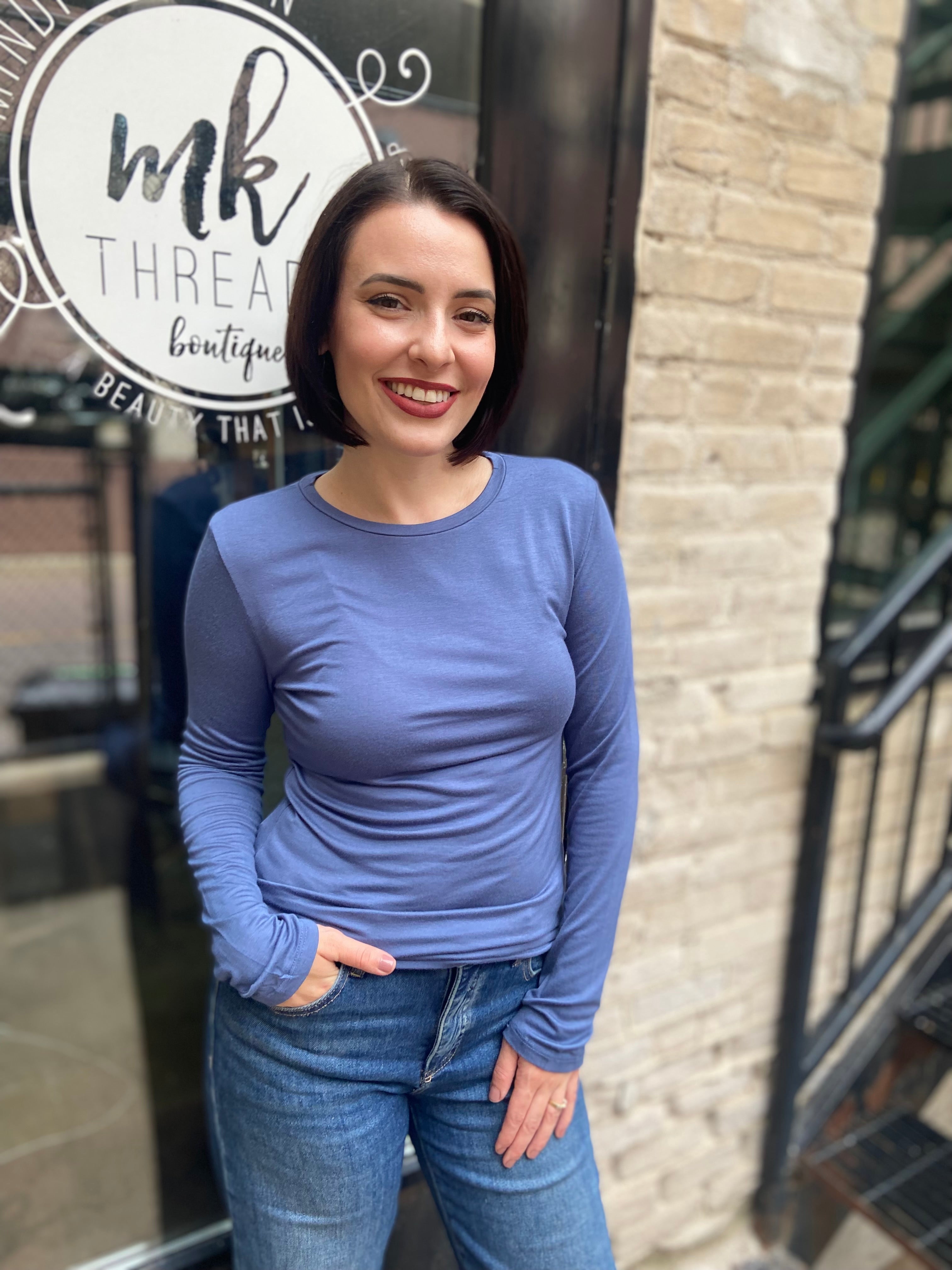 Ryan Dark Blue Relaxed Long Sleeve