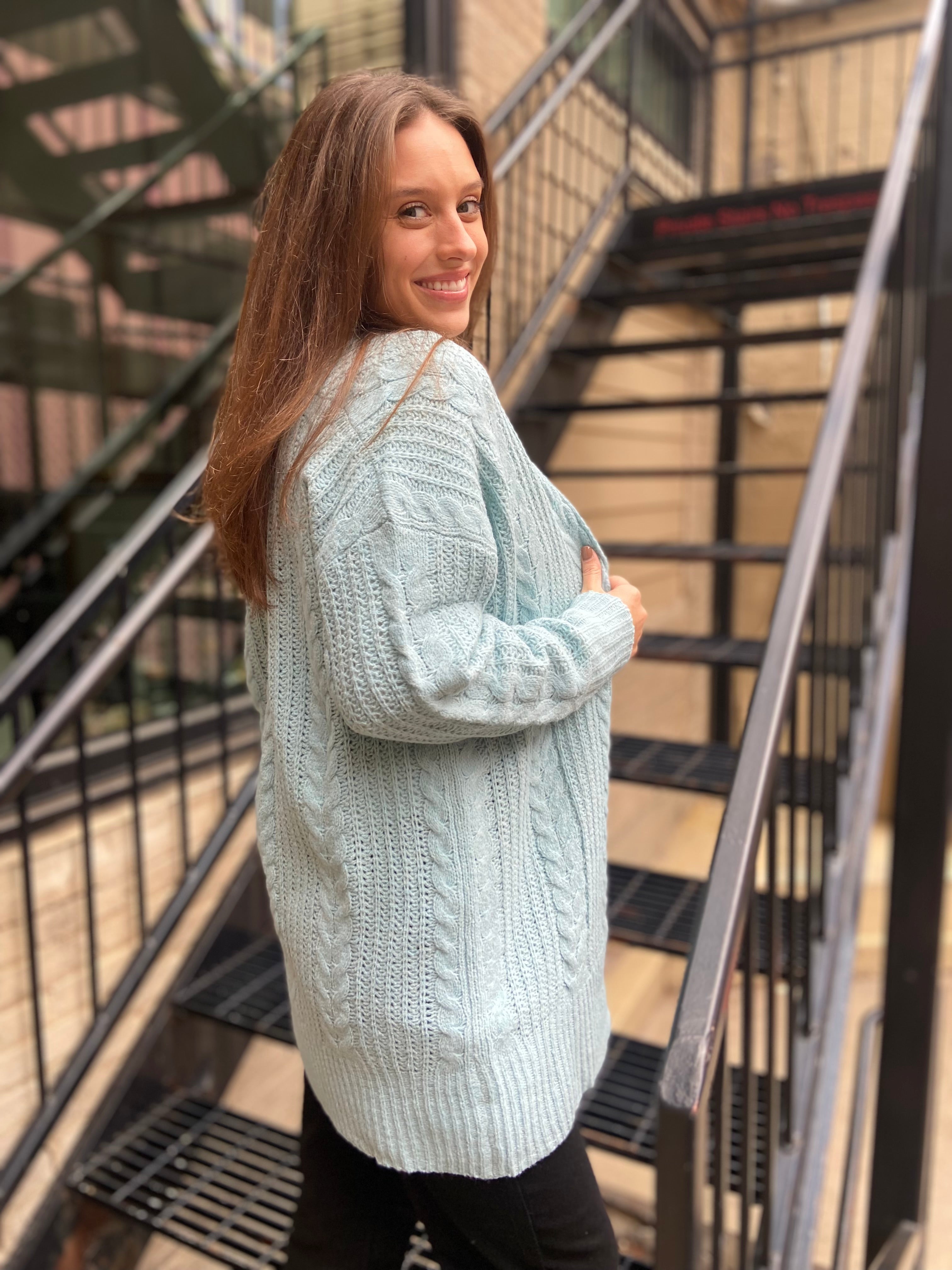 Wendy Blue Long Cardigan