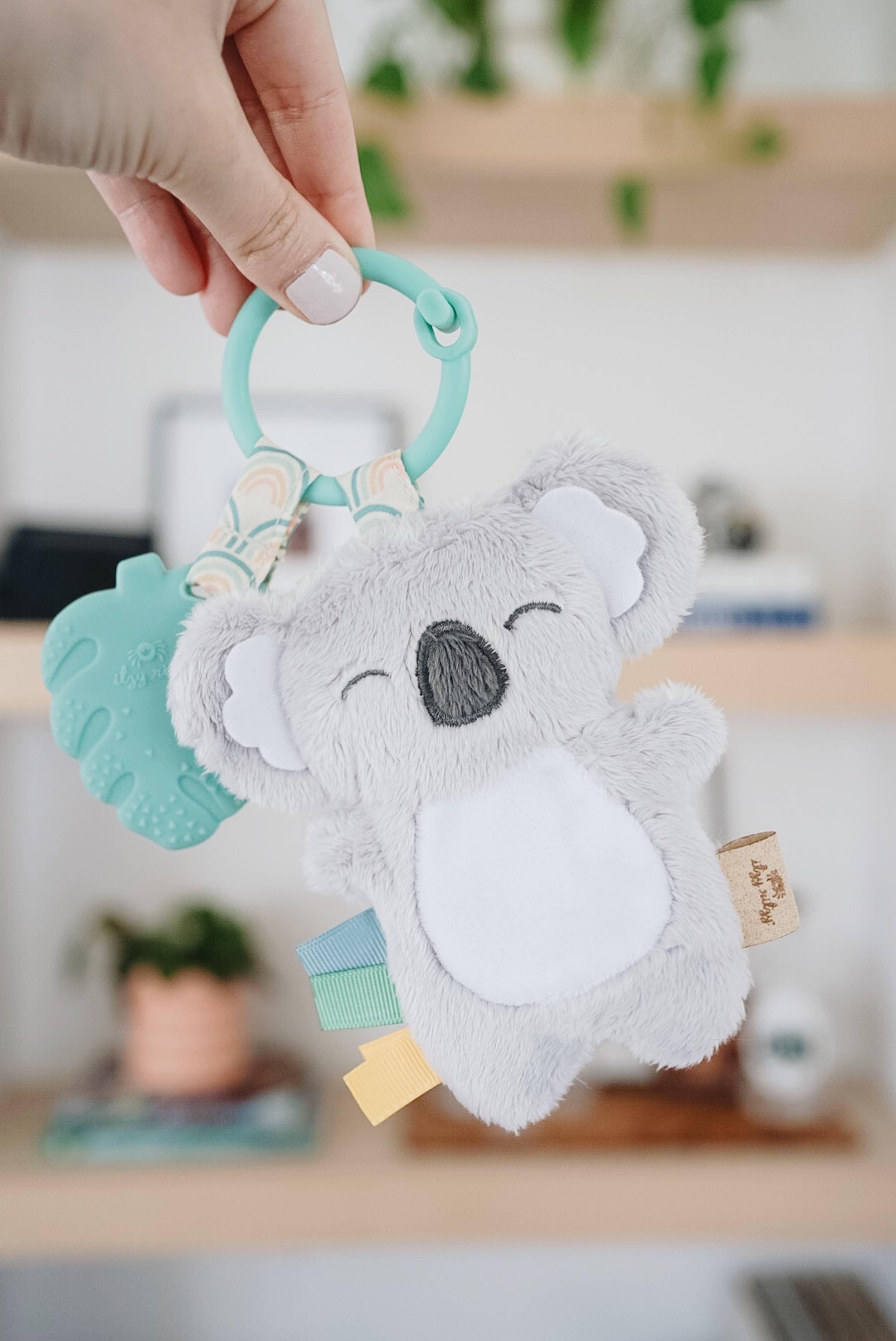 Itzy Pal™ Plush + Teether: NEW Mushroom