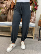 Kayla Charcoal Soft Risen Joggers